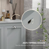 Tilt-Out Laundry Sorter Cabinet, Bathroom Storage Organizer Grey-AS Prohibited by 18628659