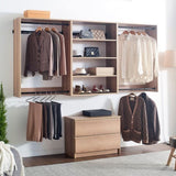 Devi Oak Wall Mounted Wood Closet System B040P311957