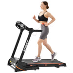 ZUN Folding Electric 3.5HP Treadmill With Incline Medium Running Machine Motorised LCD Gym 330lbs W540133656