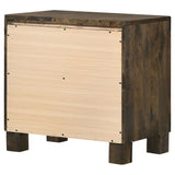 Rustic Golden Brown 2-drawer Nightstand B062P145494