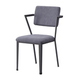 ZUN Grey Open Back Upholstered Office Chair B062P186473