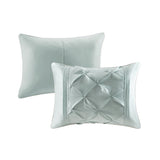 7 Piece Tufted Comforter Set Seafoam King B03597127