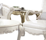 Gold Patina and Bone End Table with Claw Leg B062P209073