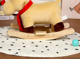 Kids Ride-On Rocking Horse Toy with Lullaby Song,Moose Rocking Toy with Hand Puppets and Safety Belt 43804255