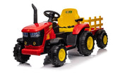 ZUN Ride on Tractor, 12 V Battery Powered Electric Vehicle Toy w/Remote Control,music, LED Lights, W1760P155332