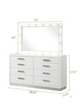 ZUN Coco Modern Style 8-Drawer Dresser Made with Wood in Milky White 659436126374