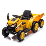 ZUN 12V Kids Ride On Electric Tractor Black Knight,Kids Ride On Toy.2WD,Non-skid tires, steering wheel, W1396P172856