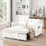 55.1-inch 3-in-1 convertible sofa bed, modern velvet double sofa Futon sofa bed with adjustable W2564P206921