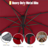 10 Feet Patio Umbrella with Crank Tilt Adjustment - Wine 98988045