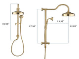Shower Head with Handheld Shower System with 8" Rainfall Shower Head, Dual Shower Combo W1219105886