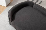 ZUN Scandinavian style Elevated Dog Bed Pet Sofa With Solid Wood legs and Black Bent Wood Back, Cashmere W794125945