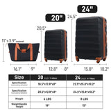 Hardshell Luggage Sets 2Pcs bag Spinner Suitcase with TSA Lock Lightweight 20" 24" PP309433AAP