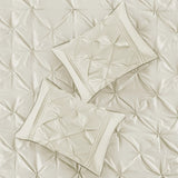 7 Piece Tufted Comforter Set Ivory Full B03597141