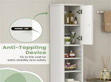 Slim Tall Bathroom Storage Cabinet 8" x 8" x 71" Narrow Floor Organizer with Adjustable Shelves 95366906