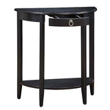 ZUN Black Console Table with Bottom Shelf B062P189228