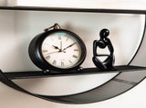 Circular Floating Shelves, Wall Decor, Accent Shelf, Office, Bathroom, Metal Mesh, 18"L x 4"W x 55141096