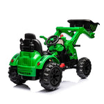 ZUN Kids Ride on Excavator, 12V Battery Powered Construction Vehicles for Kids, Front Loader with Horn, W1629P149050