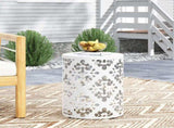 Outdoor Metal end Table -Large 73605.00WHI