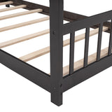 Twin Size House Bed Wood Bed, Espresso N708P182785P