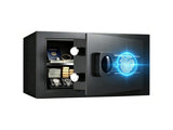 0.6 Cubic Feet Small Safe Box, Fingerprint & Digital Keypad Lock, Steel Security Cabinet for 47790549