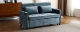56.9" Loveseat Sofa Pull-out Sofa Bed Sleeper Sofa with a Reversible Backrest Cushion, Side Pockets, N719P208853R