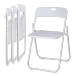 ZUN 4 Pack Plastic Folding Chairs, Stackable Commercial Chairs, Portable Event Seats Indoor Outdoor for 53827102