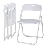 ZUN 4 Pack Plastic Folding Chairs, Stackable Commercial Chairs, Portable Event Seats Indoor Outdoor for 53827102