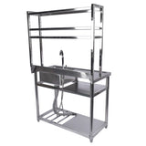 39.4in Stainless Steel Utility Right Sink, Single Bowl Sink for Kitchen, Garage, Right Sink Left 66647877