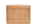 Valentine 24" 2-Drawer Storage Side Table, Natural Brown Beech Wood B2719P238488