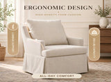 Upholstered Dining Chairs Set of 1, Modern Kitchen Chair Dining Room Chair with 4 Casters, Linen W3916P552438