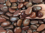 38 lbs brown River Rocks, 2-3 inch Polished Pebbles - Decorative White Stones for Indoor/Outdoor 42095487