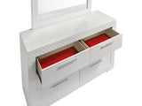 Blanca Modern Style 6- Drawer Dresser Made with Wood in White B009P243269