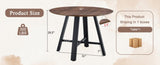 Modern minimalist round dining table and coffee table. 42 Inch Diameter MDF Table Top, Deep Wood W1151P230575