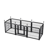 ZUN Dog Playpen 8 Panels 24" Height Heavy Duty Dog Fence Puppy Pen for Large Medium Small Dogs Indoor 31752527