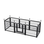 ZUN Dog Playpen 8 Panels 24" Height Heavy Duty Dog Fence Puppy Pen for Large Medium Small Dogs Indoor W578P187932