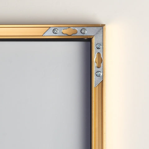 ZUN Tempered mirror 71" x 32" Tall Full Length Mirror with Stand, Gold Wall Mounting Full Body Mirror, W1806P180030