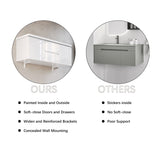 60" Floating Bathroom Vanity with Double Undermount Sink Wall Mounted Bathroom Storage Vanity T3210P278297