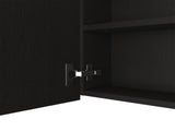 Medicine 18H" Single Door Cabinet, Two External Shelves, Three Interior Shelves , Black B097133142