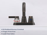 Bathroom Faucet Oil Rubbed Bronze 2-Handle Bathroom Sink Faucet 360 Degree High Arc Swivel Spout 70578718
