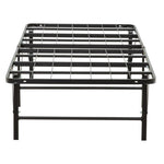 ZUN Metal Mattress Foundation Bed Frame, Twin Size Bed Base for Kids Room, Guest Room, Black B011P208248