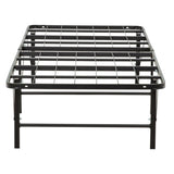 ZUN Metal Mattress Foundation Bed Frame, Twin Size Bed Base for Kids Room, Guest Room, Black B011P208248