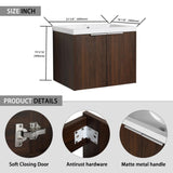 Bathroom Cabinet With Sink,Soft Close Doors,Float Mounting Design,24 Inch For Small W99952550