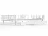 Queen Size Platform Bed with Storage Drawers, Metal Daybed Frame with Upgraded Safety Round-Pipe W5305P471354