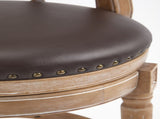 Cow top Leather Wooden Bar Stools, 360 Degree Swivel Bar Chair with Backs,Bar height Couner Height W2195P462643