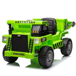 ZUN Ride on Dump Truck, 12V Ride on Car with Parents Control, Electric Dump Bed and Extra Shovel,Phone W1396P147017