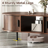 48 inch vintage coffee table with sliding slot door 82296919