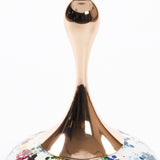 Mermaid Tail End Coffee Table Round Side Table, Modern Metal Pedestal Table, Minimalist Accent Table W2664P232835