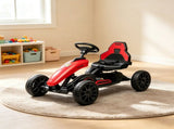 Red Kids Pedal Go Kart Swing Axle & Shock-Absorbing Wheels, Promote Kids Physical Exercise While 44398318