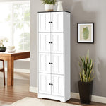 ZUN Tall Storage Cabinet with 8 Doors and 4 Shelves, Wall Storage Cabinet for Living Room, Kitchen, 99782676