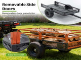 1500LBS Capacity 15 Cubic Feet Dump Cart Trailer, Heavy Duty Tow Behind Hauling & Dumping Wagon for W1422P412933